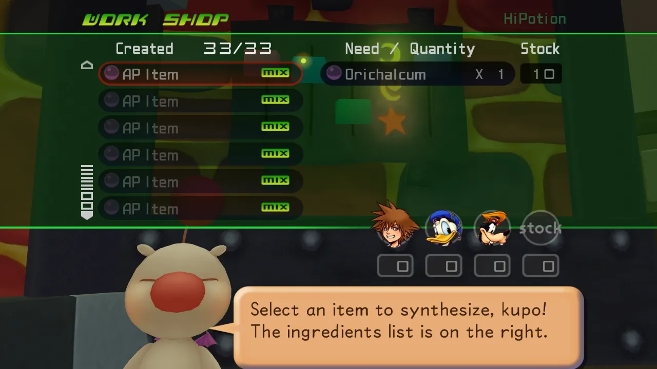 Traverse Town Synth 15 Items